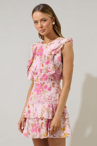 Solanda Floral Crochet Dress