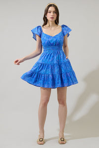 Ellis Floral Tiered Mini Dress