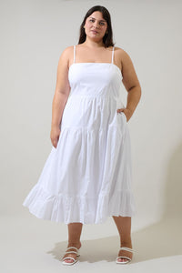 Brynley White Midi Dress