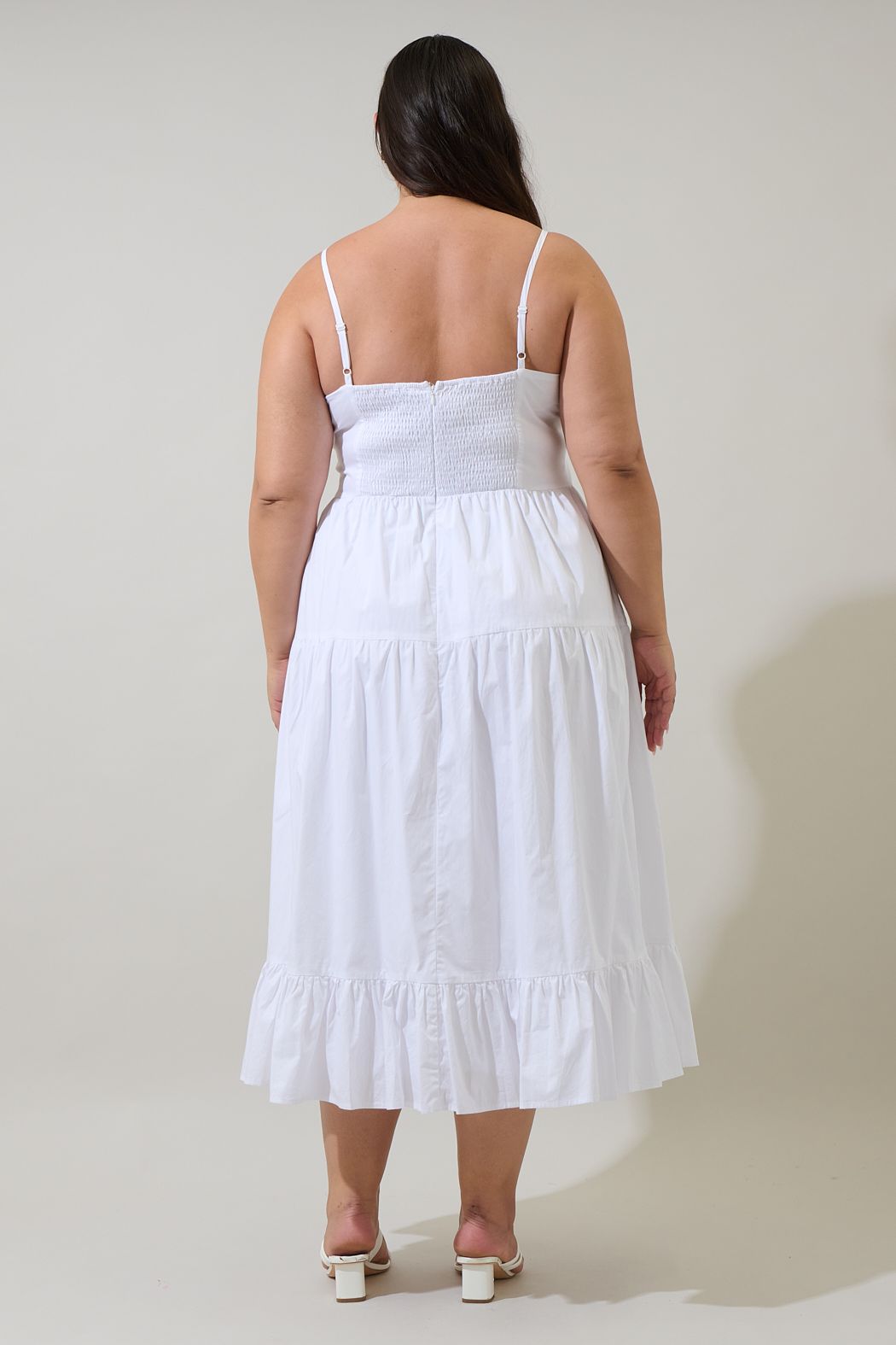 Brynley White Midi Dress