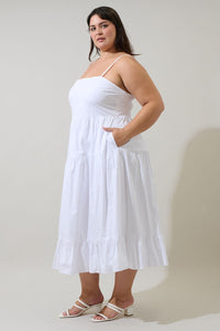Brynley White Midi Dress