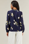 Arlene Floral Split Neck Blouse