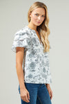 Renzo Toile Ruffle Blouse