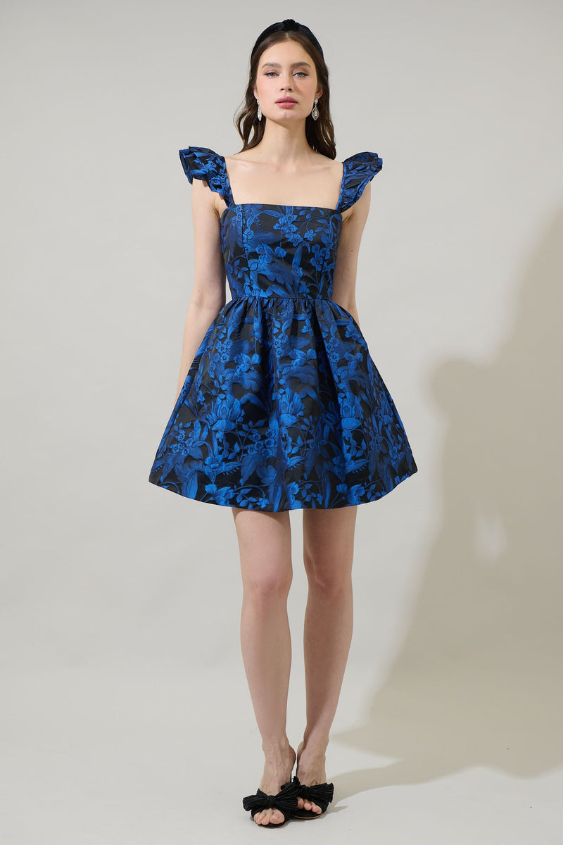 Vernonia Jacquard Mini Dress