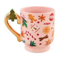 Pink Gingerbread Christmas Mug