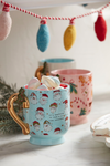 Pink Gingerbread Christmas Mug