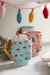 Pink Gingerbread Christmas Mug