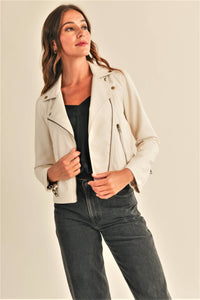 Juno Faux Leather Biker Jacket