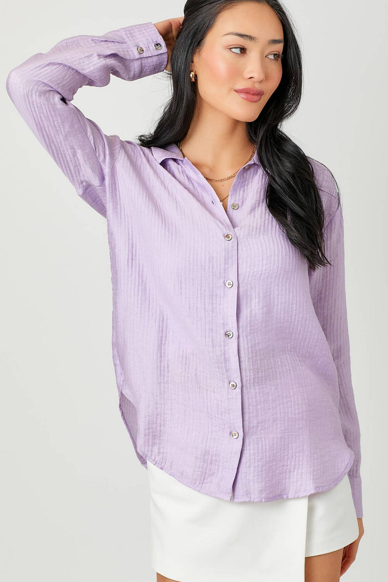 Nancy Lavender Button Down