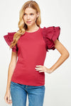 Butterfly Kisses Flutter Sleeve Top